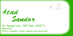 atad sandor business card